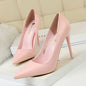 Women Korean Version Fashion Shallow Mouth Office Shoes Stiletto Party Single Shoes Female Comfort Women Heels Simple 9511-17