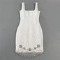 Women Sexy Sleeveless Bandage Dress Fashion Beading Tassel Clothes Club Party Bodycon Dresses