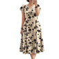 ZANZEA Summer OL Work Ruffle Sleeve Women Midi Dress  Casual Floral Print A-line Vestidos V Neck Waist Party Sundress Oversized - Prolificstore