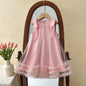 Bear Leader 2025 Korean Version Bow Sleeveless Mesh Wedding Party Birthday Dress Baby Girl Easter Summer Princess Dresses