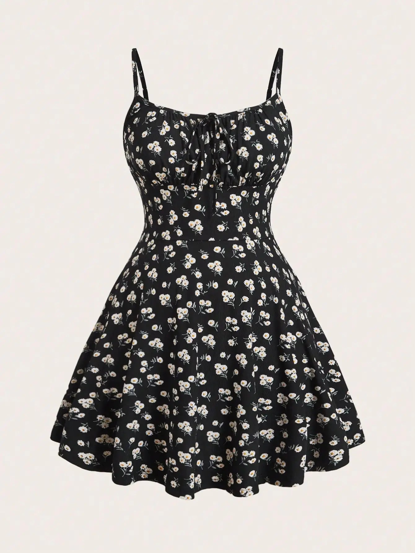 New fashion floral elegant sleeveless thin strap camisole dress - Prolificstore