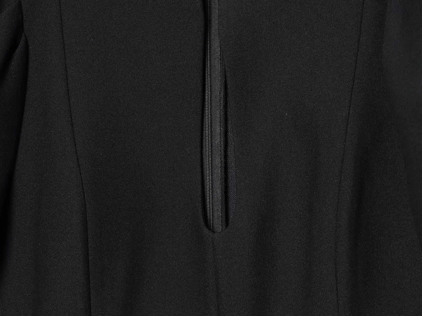 KONDALA Elegant Holiday Chic Women Mini Dress Black O-Neck Zipper Short Puff Sleeve Dress Fashion 2026 Spring Summer Party Dress