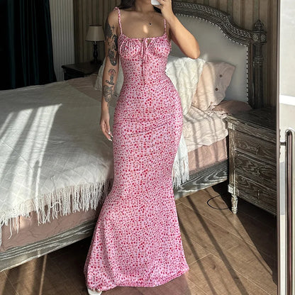Hugcitar Women Elegant Floral Beach Vacation Bodycon Streetwear Long Dress 2026 Summer Clothes Wholesale Items For Business - Prolificstore