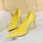 Women Korean Version Fashion Shallow Mouth Office Shoes Stiletto Party Single Shoes Female Comfort Women Heels Simple 9511-17