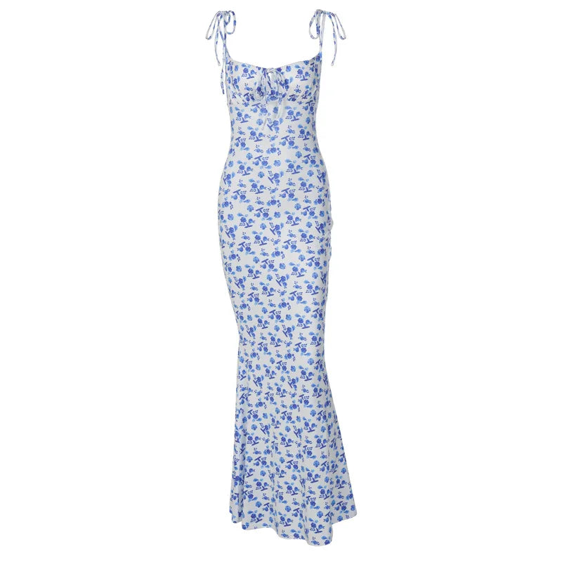 Hugcitar Women Elegant Floral Beach Vacation Bodycon Streetwear Long Dress 2026 Summer Clothes Wholesale Items For Business - Prolificstore