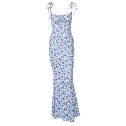 Hugcitar Women Elegant Floral Beach Vacation Bodycon Streetwear Long Dress 2026 Summer Clothes Wholesale Items For Business