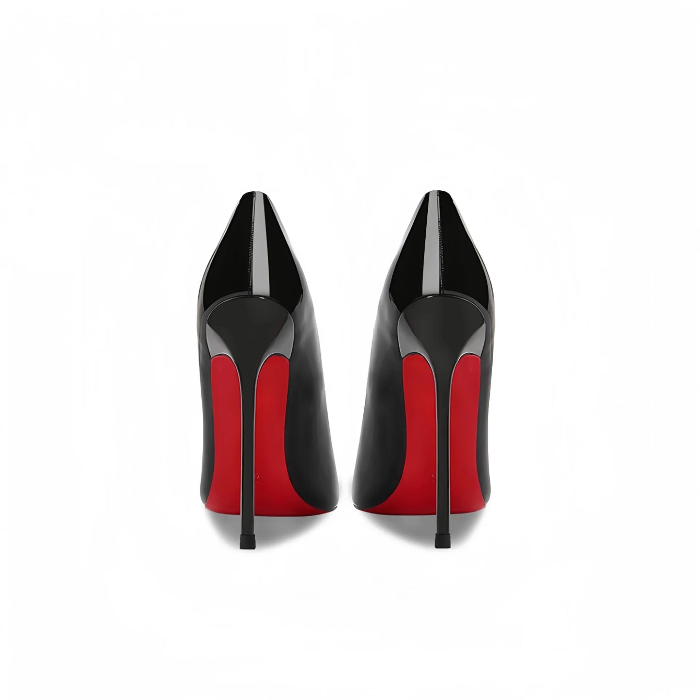 Hot selling patent leather black thin heel pointed super high heels for women, professional and sexy 12cm single shoe large size - Prolificstore