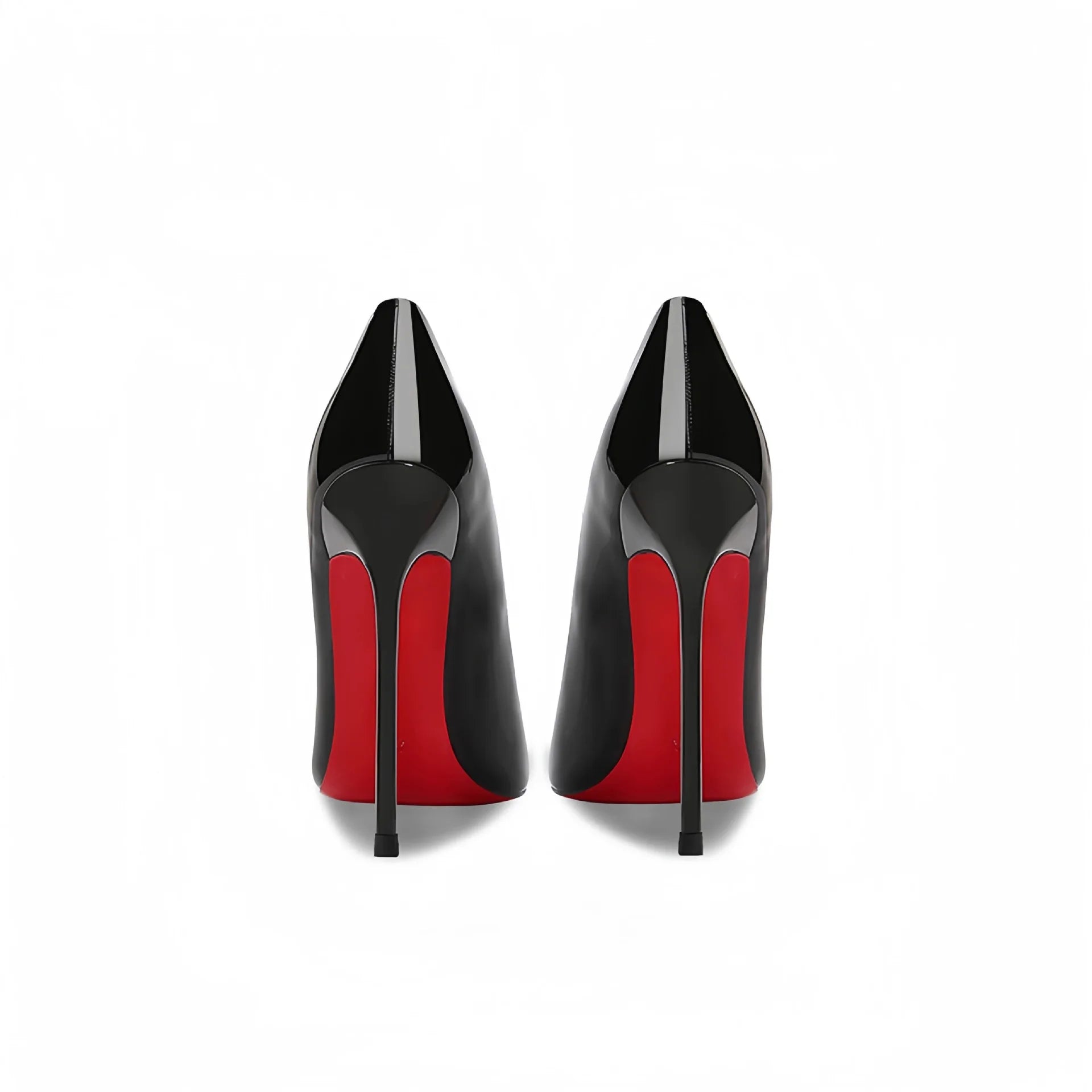 Hot selling patent leather black thin heel pointed super high heels for women, professional and sexy 12cm single shoe large size - Prolificstore