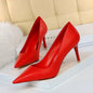 Women Korean Version Fashion Shallow Mouth Office Shoes Stiletto Party Single Shoes Female Comfort Women Heels Simple 9511-17