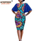African Bodycon Dresses for Women AFRIPRIDE Bazin Richi Short Butterfly Sleeves Dashiki Wax Women Ankara Print Dress A1925007 - Prolificstore