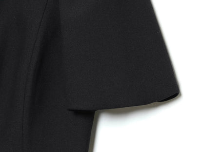 KONDALA Elegant Holiday Chic Women Mini Dress Black O-Neck Zipper Short Puff Sleeve Dress Fashion 2026 Spring Summer Party Dress