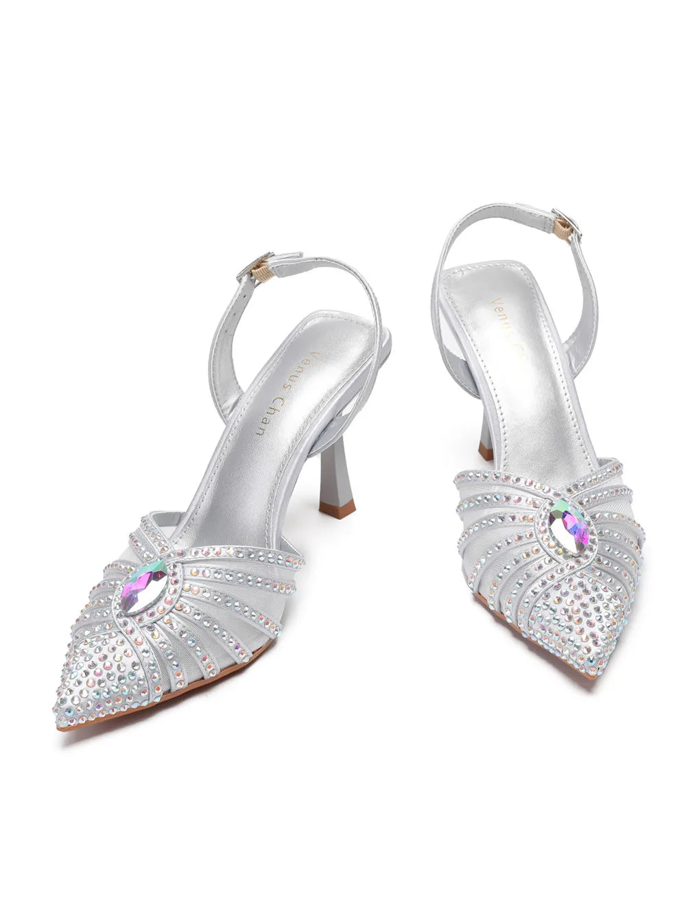 2025 Elegant Fruit Green Women's Green Heels and Rhinestone Handbag Set - Italian Design for Weddings and Parties