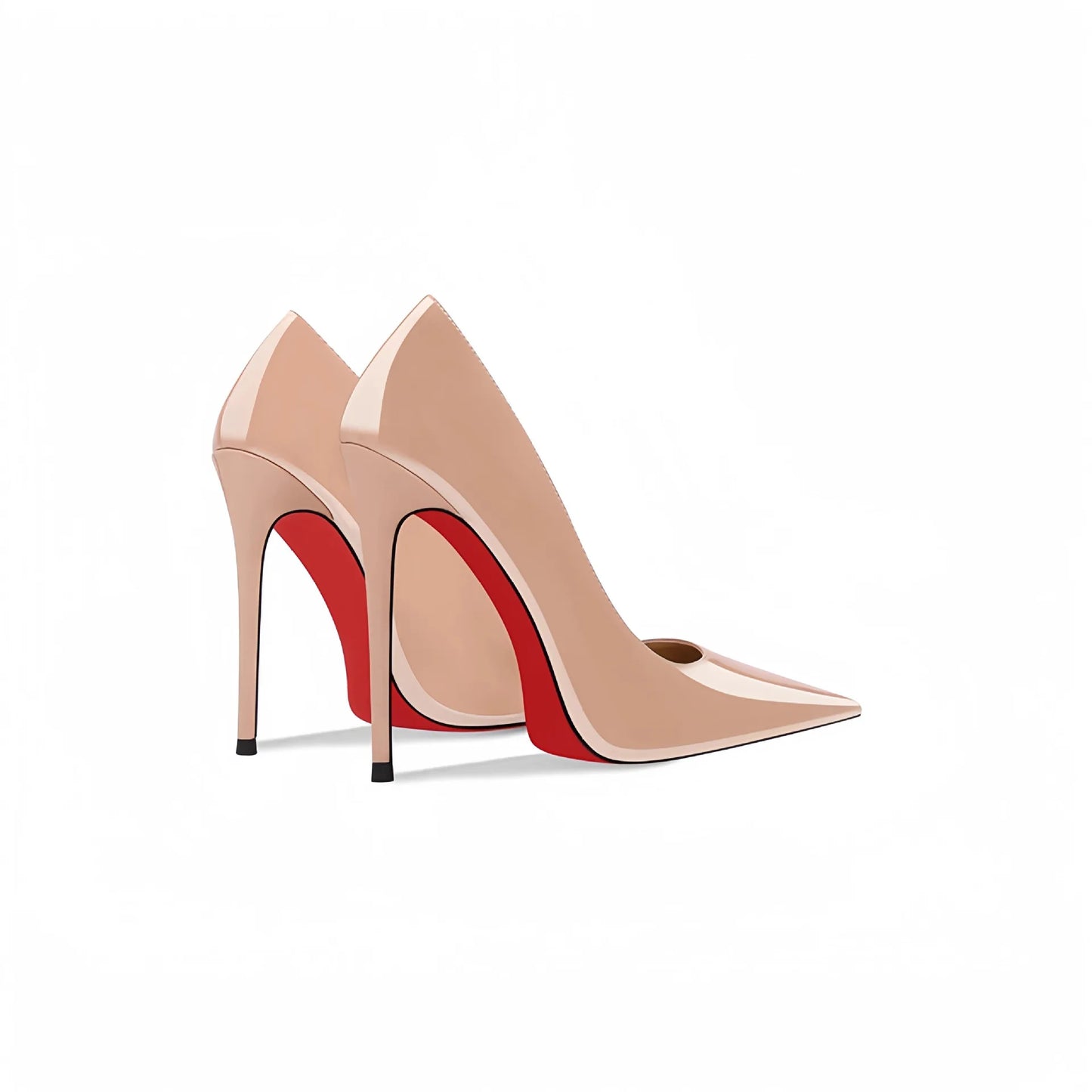 Hot selling patent leather black thin heel pointed super high heels for women, professional and sexy 12cm single shoe large size - Prolificstore