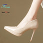 FyLuan Sexy Platform Women Heels Classic Ladies Pumps Black Professional Work Shoes Soft Leather Banquet Wedding Female Stiletto - Prolificstore