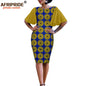 African Bodycon Dresses for Women AFRIPRIDE Bazin Richi Short Butterfly Sleeves Dashiki Wax Women Ankara Print Dress A1925007