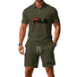 Men's Summer 2 Piece Set 2026 Mesh Breathable Polo Shirt and Jogging Shorts Fashion Fitness Basketball Tracksuit Casual Outfit - Prolificstore